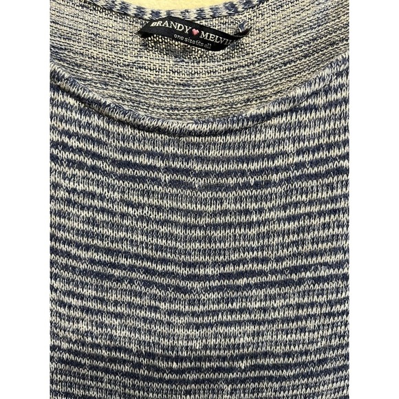 Brandy Melville Blue Stripe Wool Blend Long Sleeve Sweater Womens One Size - Picture 2 of 8